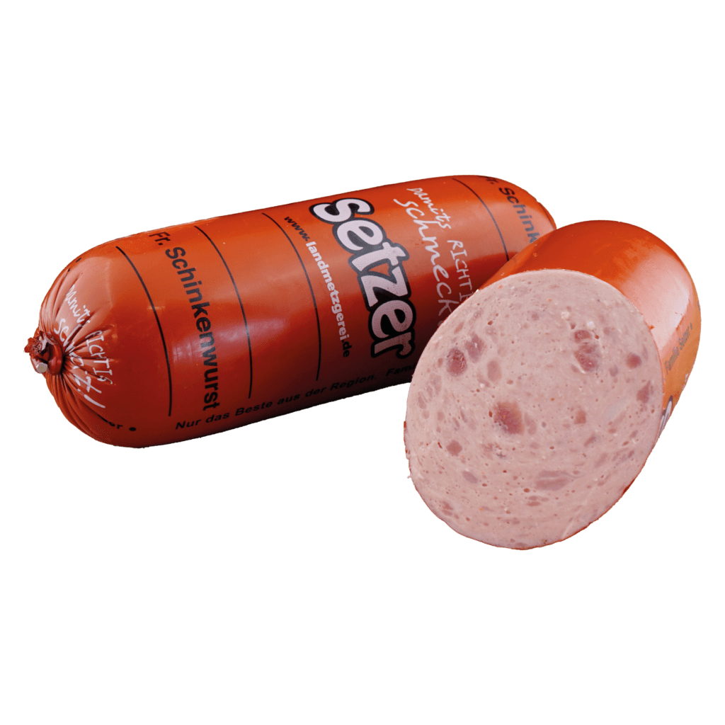 Frische Schinkenwurst abgebunden