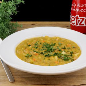 Erbsensuppe Serviervorschlag