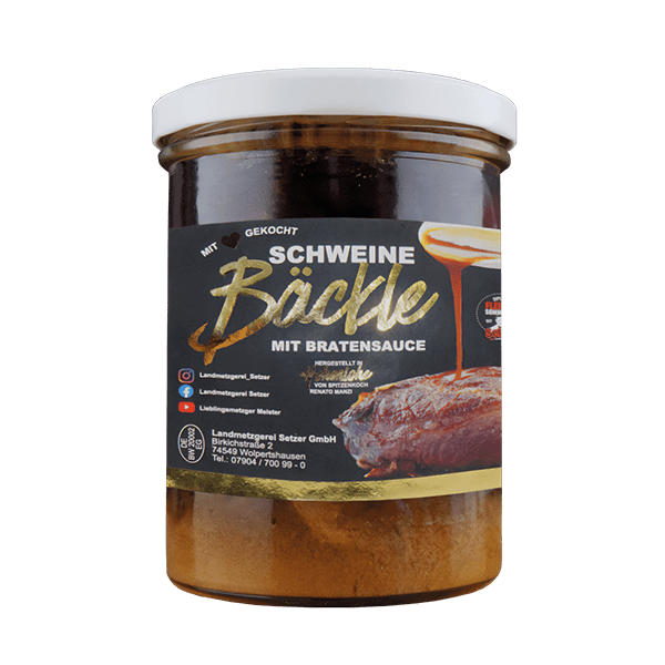 Schweinebäckle mit Trollingersauce