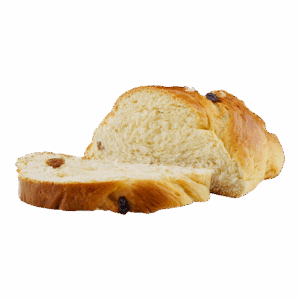 Hefezopf mit Rosinen