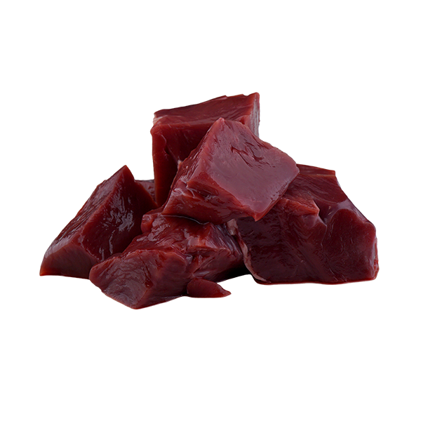 Schweineherz gewürfelt